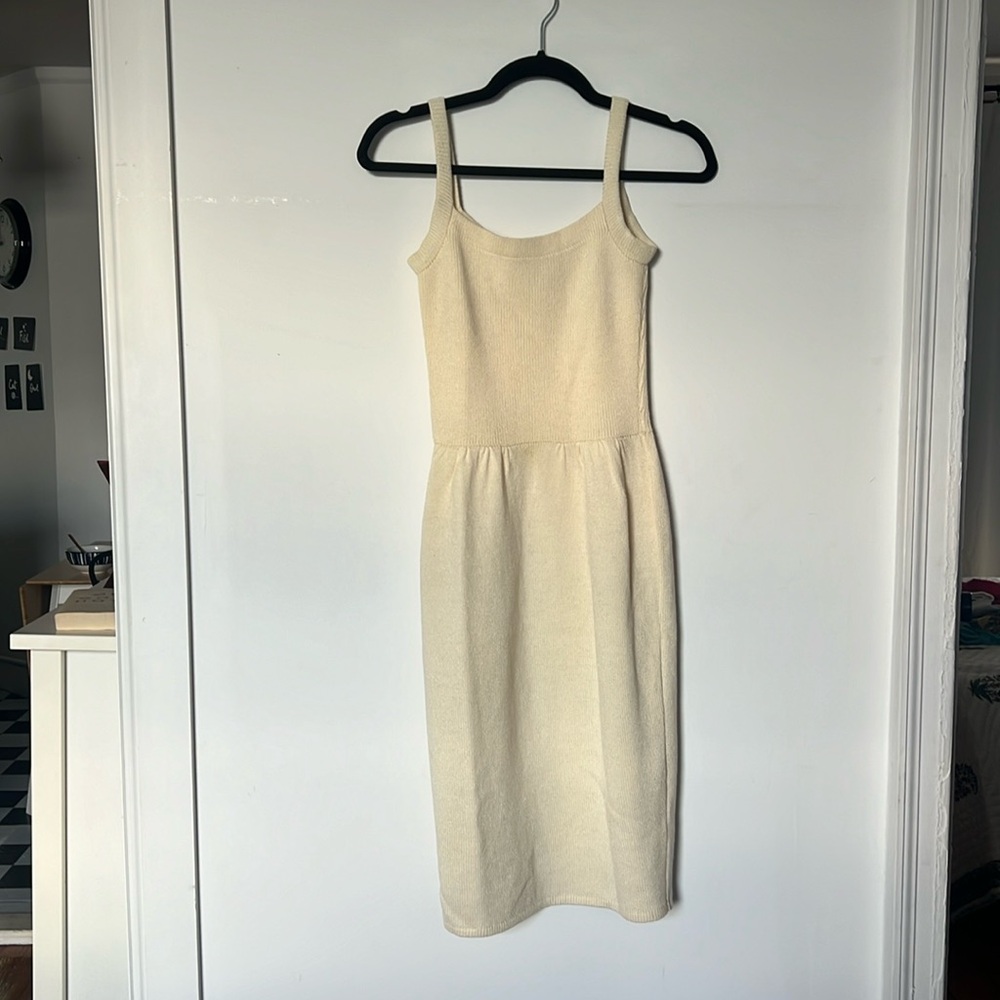 Vintage St John Knits Crème Wiggle Dress S